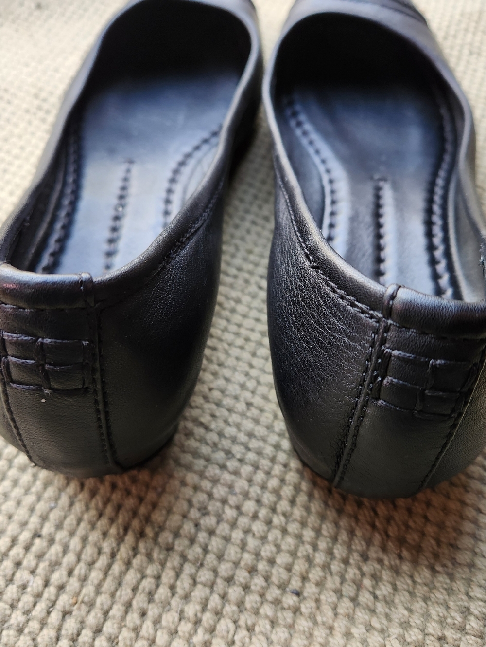 Frye Alicia Ballet Flats Wedge Womens 7.5 M Black Leather Shoes 3471032 - Picture 5 of 9